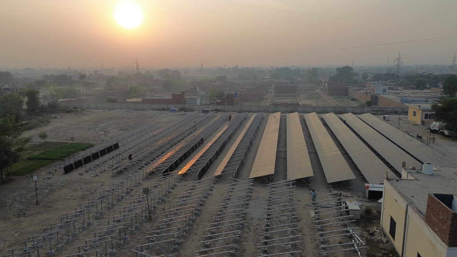 Array at dusk
